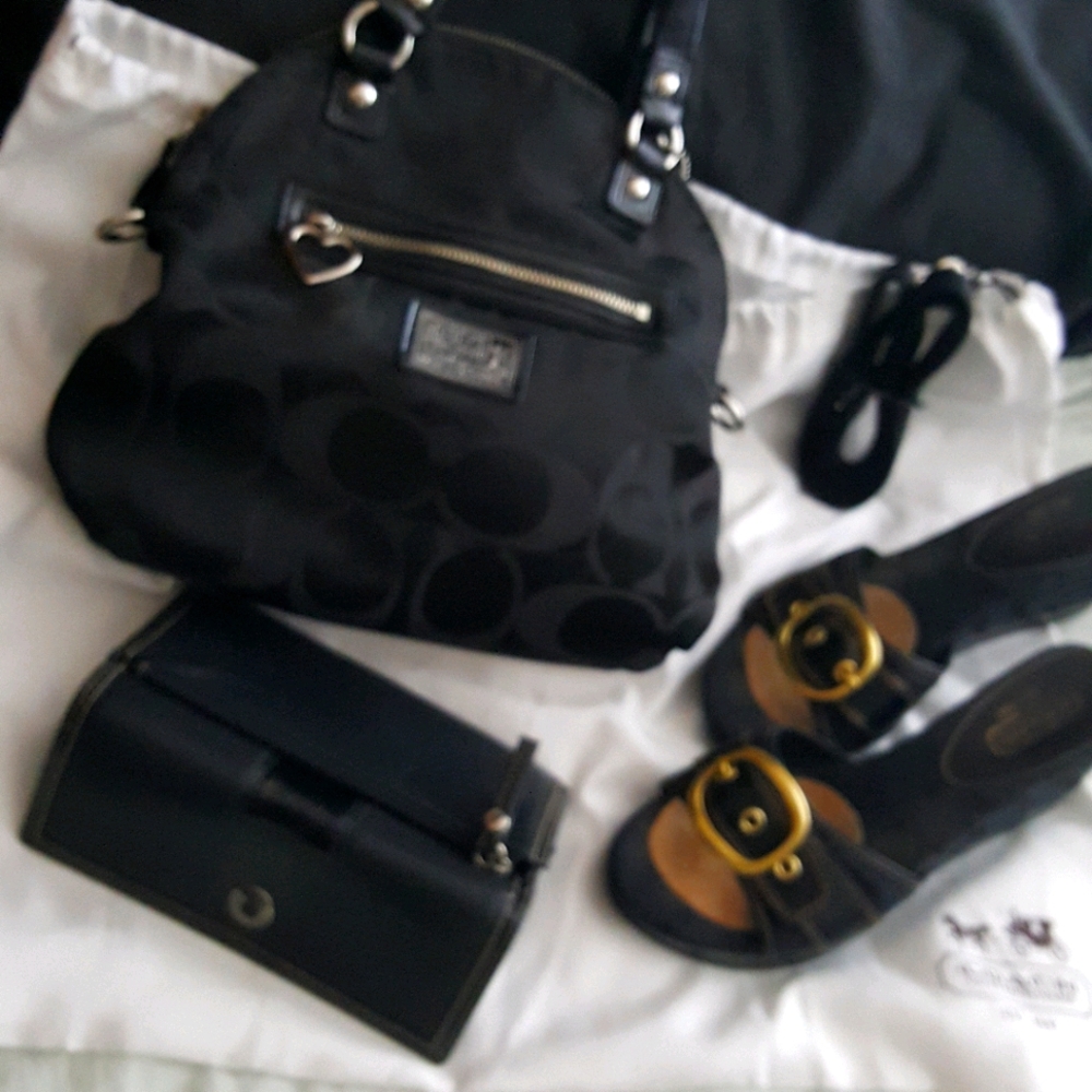 Coach purse, wallet, shoes